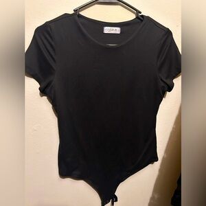 Black t-bodysuit. Large.